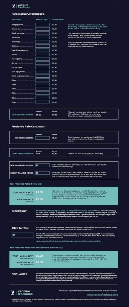Freelance Rate Calculator .